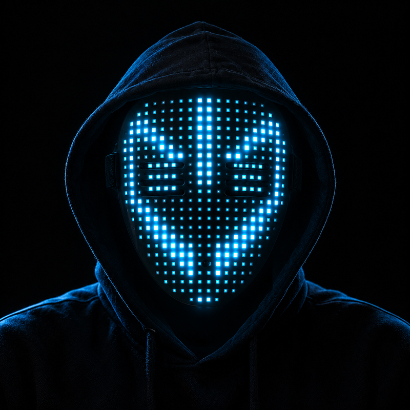 GLITCHMASK — Gesture-Controlled LED Face Mask